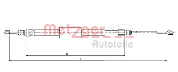 METZGER AUTOTEILE 10.6687 Cable Pull, parking brake