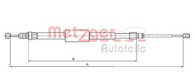 Cable Pull, parking brake METZGER AUTOTEILE 10.6687