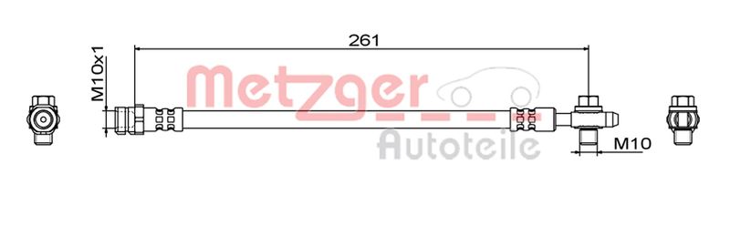 METZGER AUTOTEILE 4111829 Brake Hose