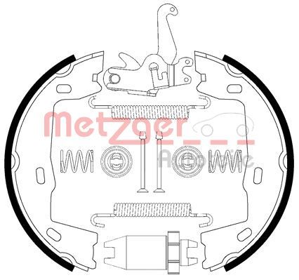 METZGER AUTOTEILE 0152021 Brake Shoe Set, parking brake