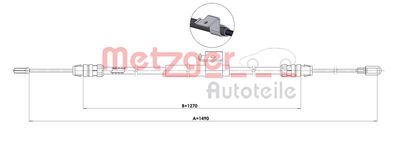 Cable Pull, parking brake METZGER AUTOTEILE 1.FO001
