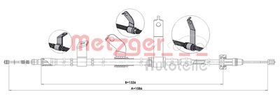 Cable Pull, parking brake METZGER AUTOTEILE 1.KI014