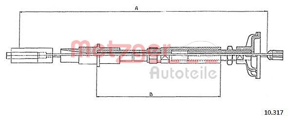 METZGER AUTOTEILE 10.317 Cable Pull, clutch control