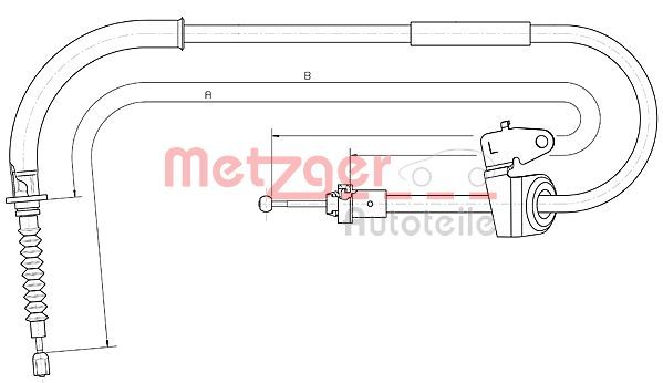 METZGER AUTOTEILE 10.4307 Cable Pull, parking brake