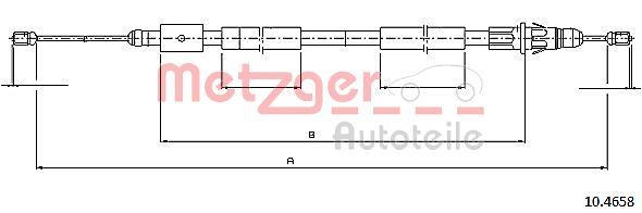 METZGER AUTOTEILE 10.4658 Cable Pull, parking brake