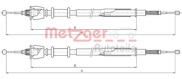 METZGER AUTOTEILE 10.5235 Cable Pull, parking brake