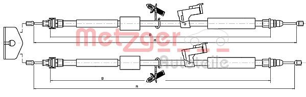 METZGER AUTOTEILE 10.5370 Cable Pull, parking brake