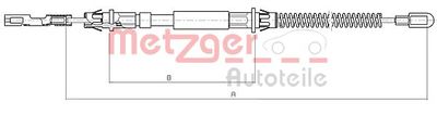 Cable Pull, parking brake METZGER AUTOTEILE 10.5972