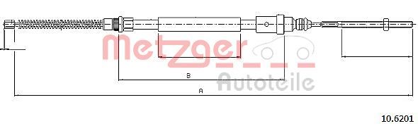 METZGER AUTOTEILE 10.6201 Cable Pull, parking brake