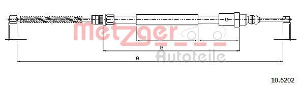 METZGER AUTOTEILE 10.6202 Cable Pull, parking brake