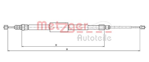 METZGER AUTOTEILE 10.6688 Cable Pull, parking brake