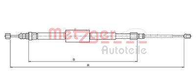 Cable Pull, parking brake METZGER AUTOTEILE 10.6688