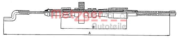 METZGER AUTOTEILE 10.7391 Cable Pull, parking brake