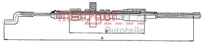 Cable Pull, parking brake METZGER AUTOTEILE 10.7391