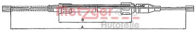 Cable Pull, parking brake METZGER AUTOTEILE 10.745