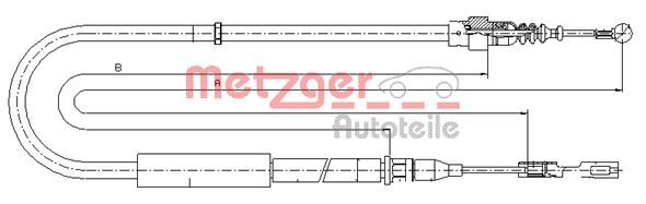 METZGER AUTOTEILE 10.7513 Cable Pull, parking brake