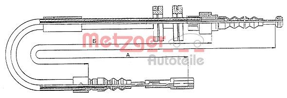 METZGER AUTOTEILE 10.7582 Cable Pull, parking brake