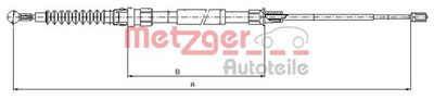 Cable Pull, parking brake METZGER AUTOTEILE 10.7626