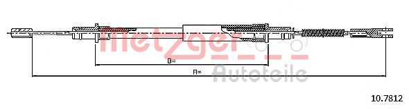 METZGER AUTOTEILE 10.7812 Cable Pull, parking brake