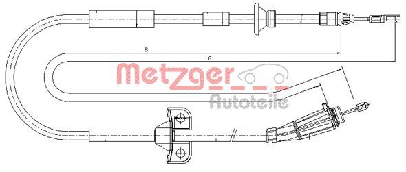 METZGER AUTOTEILE 10.8066 Cable Pull, parking brake