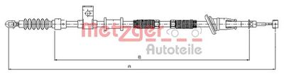 Cable Pull, parking brake METZGER AUTOTEILE 10.8224