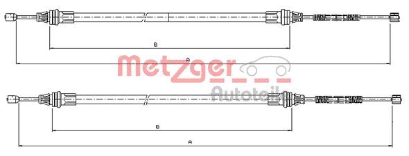 METZGER AUTOTEILE 10.9336 Cable Pull, parking brake