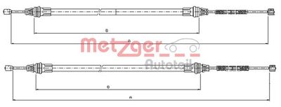 Cable Pull, parking brake METZGER AUTOTEILE 10.9336