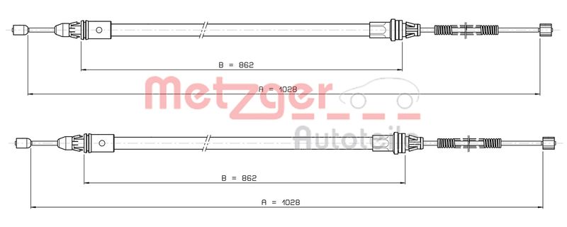 METZGER AUTOTEILE 10.9337 Cable Pull, parking brake