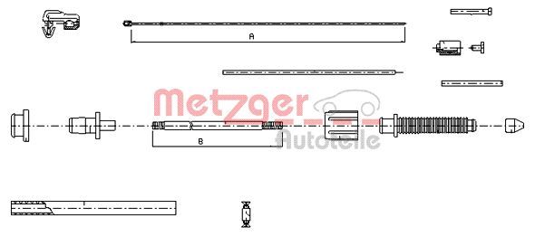 METZGER AUTOTEILE 10.0382 Accelerator Cable
