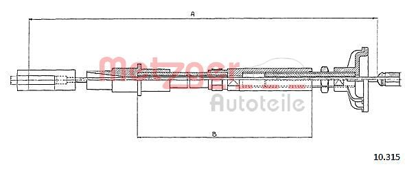 METZGER AUTOTEILE 10.315 Cable Pull, clutch control