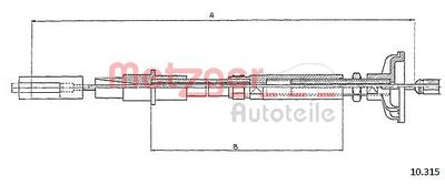 Cable Pull, clutch control METZGER AUTOTEILE 10.315