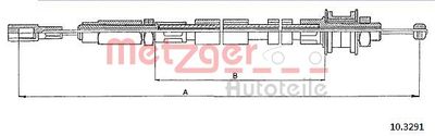 Cable Pull, clutch control METZGER AUTOTEILE 10.3291