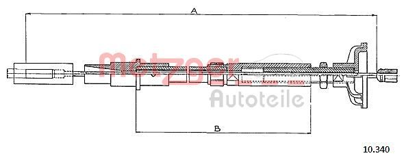 METZGER AUTOTEILE 10.340 Cable Pull, clutch control