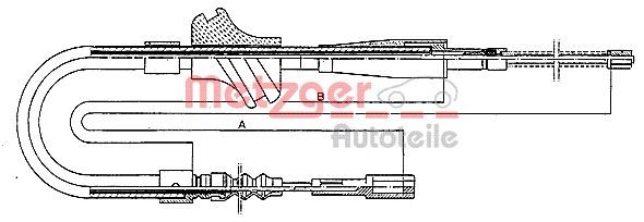 METZGER AUTOTEILE 10.409 Cable Pull, parking brake