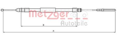 Cable Pull, parking brake METZGER AUTOTEILE 10.4136