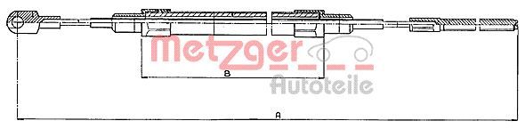 METZGER AUTOTEILE 10.415 Cable Pull, parking brake