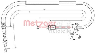 Cable Pull, parking brake METZGER AUTOTEILE 10.4306