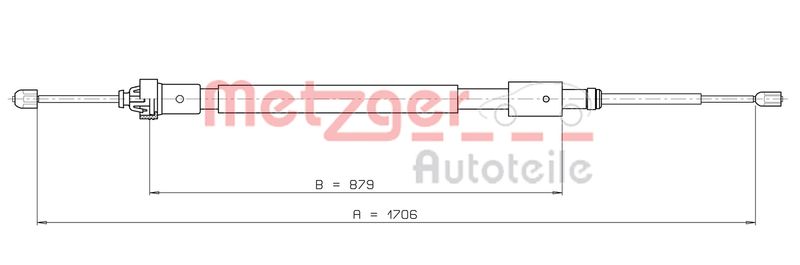 METZGER AUTOTEILE 10.4525 Cable Pull, parking brake