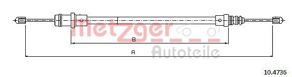 METZGER AUTOTEILE 10.4736 Cable Pull, parking brake
