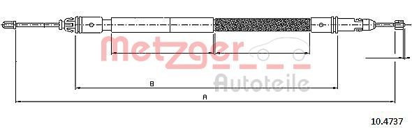 METZGER AUTOTEILE 10.4737 Cable Pull, parking brake
