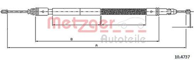 Cable Pull, parking brake METZGER AUTOTEILE 10.4737