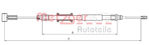 METZGER AUTOTEILE 10.4744 Cable Pull, parking brake