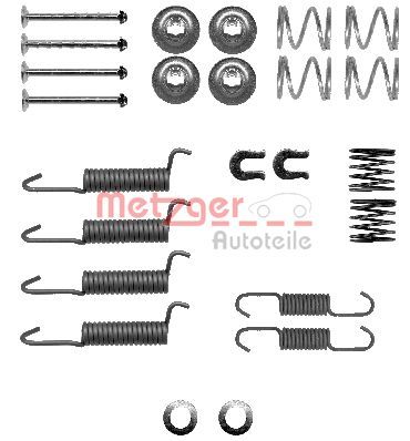 Accessory Kit, parking brake shoes METZGER AUTOTEILE 105-0016
