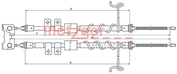 METZGER AUTOTEILE 10.5334 Cable Pull, parking brake