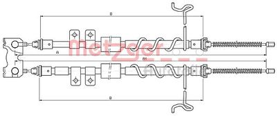 Cable Pull, parking brake METZGER AUTOTEILE 10.5334