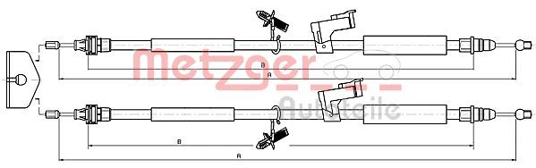 METZGER AUTOTEILE 10.5368 Cable Pull, parking brake