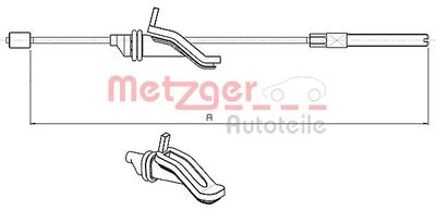 Cable Pull, parking brake METZGER AUTOTEILE 10.5369