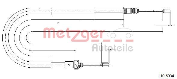 METZGER AUTOTEILE 10.6034 Cable Pull, parking brake