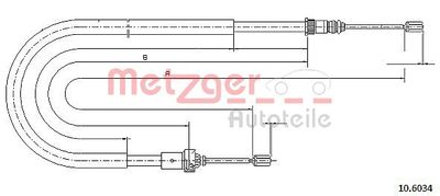Cable Pull, parking brake METZGER AUTOTEILE 10.6034