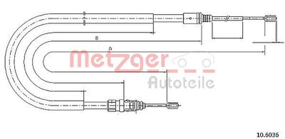 Cable Pull, parking brake METZGER AUTOTEILE 10.6036